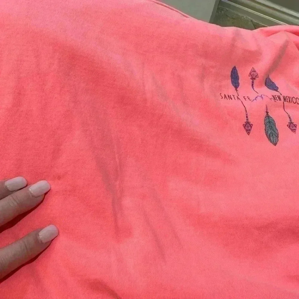 Blue 84 Sante Fe New Mexico Long Sleeve Crewneck T-Shirt Coral Size M - Picture 7 of 7